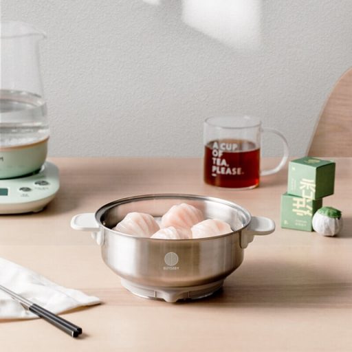 Buydeem K1594T i A206 Zestaw czajnika elektrycznego i podgrzewacza z garnkiem (zielony)