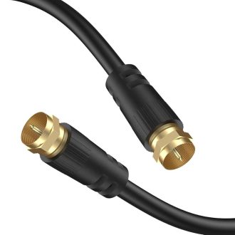   Kabel koncentryczny TV/SAT TESmart – złącze F–F, RG59, pozłacany, 75 omów, 5m