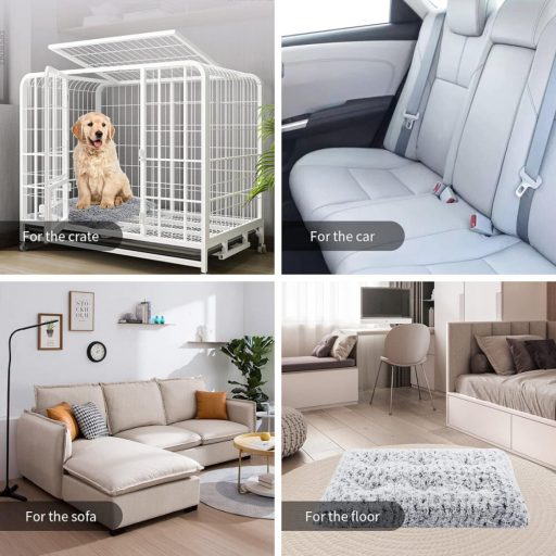 TEFOMATE Pluszowe legowisko dla psa M (szare)