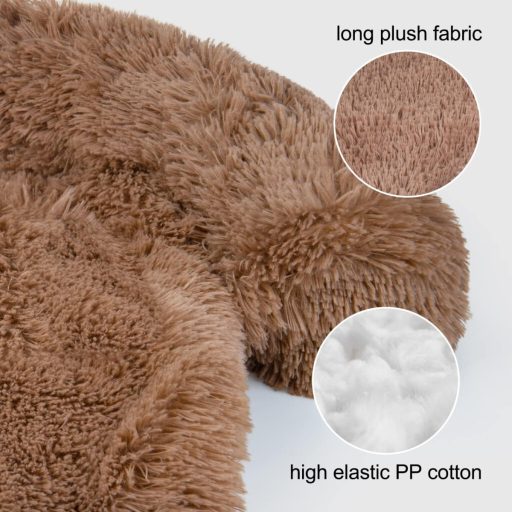 Jollywoods Ochraniacz na sofę Legowisko dla małych i średnich psów Brązowe L (110x110x15cm)