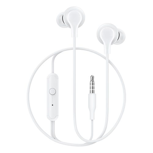 Przewodowe słuchawki douszne z mikrofonem S8 (białe)